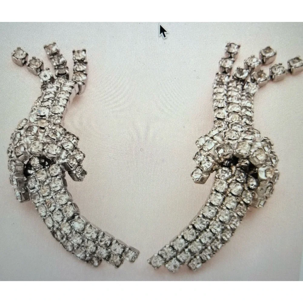 MUSI Rhinestone Shoe Clips from the 60s